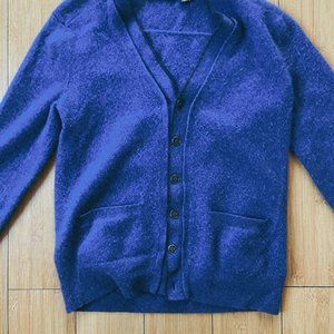 Saks Fifth Avenue Royal Blue Cashmere Cardigan Men's S